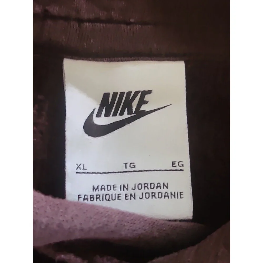 Nike Hoodie Mens XL Brown Small Nike Swoosh Pullover Fleece Sweatshirt Kangaroo